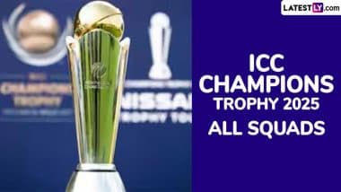 ICC Champions Trophy 2025 All Squads: चोट के कारण आईसीसी चैंपियंस ट्राफी के लिए भारत समेत इन टीमों ने किया अपने स्क्वाड में बदलाव, यहां देखें सभी टीमों की खिलाड़ियों की अपडेटेड सूची