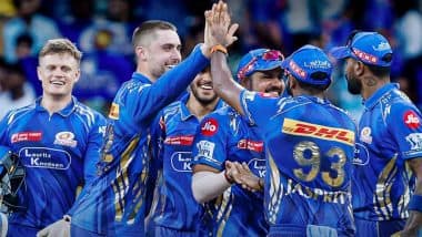 Mumbai Beat Delhi, TATA IPL 2025 63rd Match Scorecard: मुंबई इंडियंस ने दिल्ली कैपिटल्स को 59 रनों से रौंदा, जसप्रीत बुमराह और मिशेल सैंटनर ने की घातक गेंदबाजी; यहां देखें पहली पारी का स्कोरकार्ड
