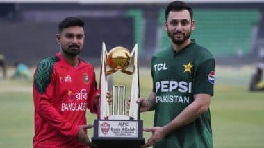 Pakistan vs Bangladesh 3rd T20I Match 1st Inning Scorecard: बांग्लादेश ने पाकिस्तान के सामने रखा 197 रनों का टारगेट, परवेज़ हुसैन इमोन ने खेली तूफानी पारी; यहां देखें पहली पारी का स्कोरकार्ड